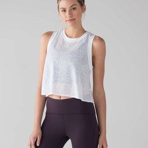Lululemon Hint of Sheer Cropped Tank Size 6